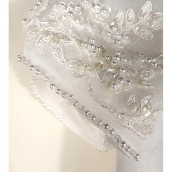 Communion Gown NWT Beautiful Applique Beading and Crystals Stunning! - Picture 14 of 16